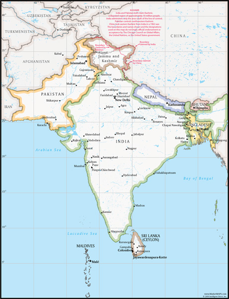 South Asia Map