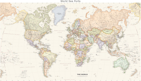 World Sea Ports Map
