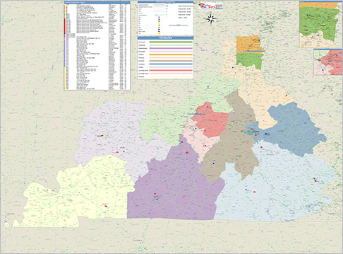 Recruiting Territory Map with Schools