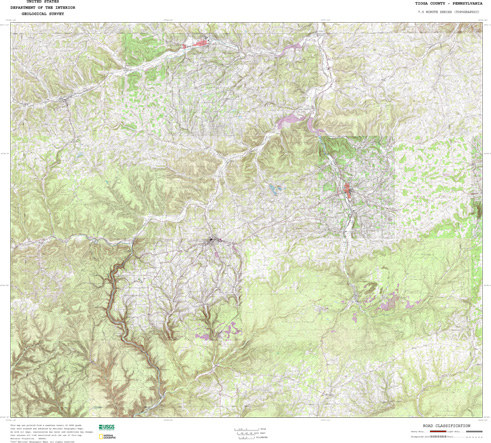 USGS Topographic Map with ZIP Codes & Locations