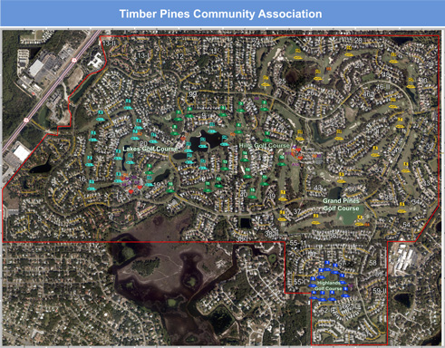 Timber Pines Golf Course Map